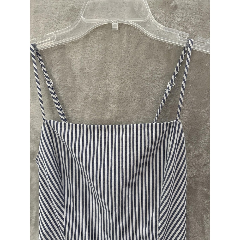 Kendall & Kylie Dress Womens Medium Blue White Striped Tie Back Tank Mini USA - Picture 3 of 10